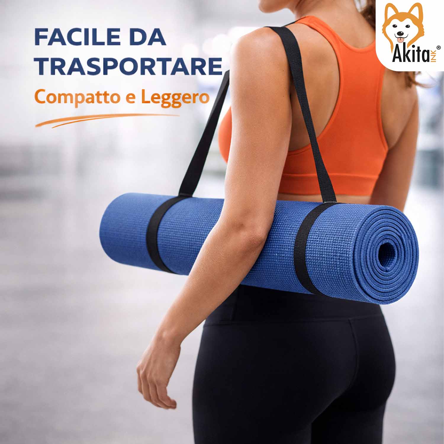 Tappetino Yoga Antiscivolo 175x60 cm Alta Densita' foto 5