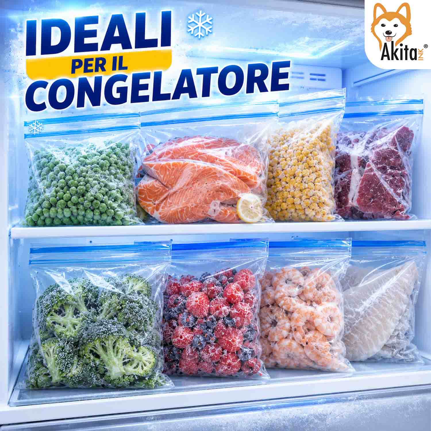 Sacchetti Freezer Zip 60 Pz Misure Assortite foto 4