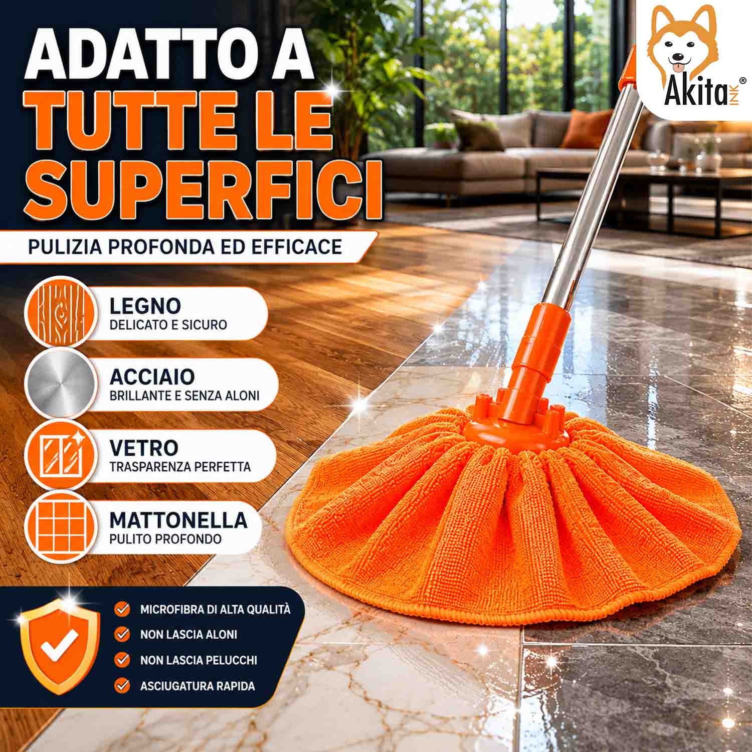 Set 3 Mop Gonnellina 150 g Colori Assortiti foto 3