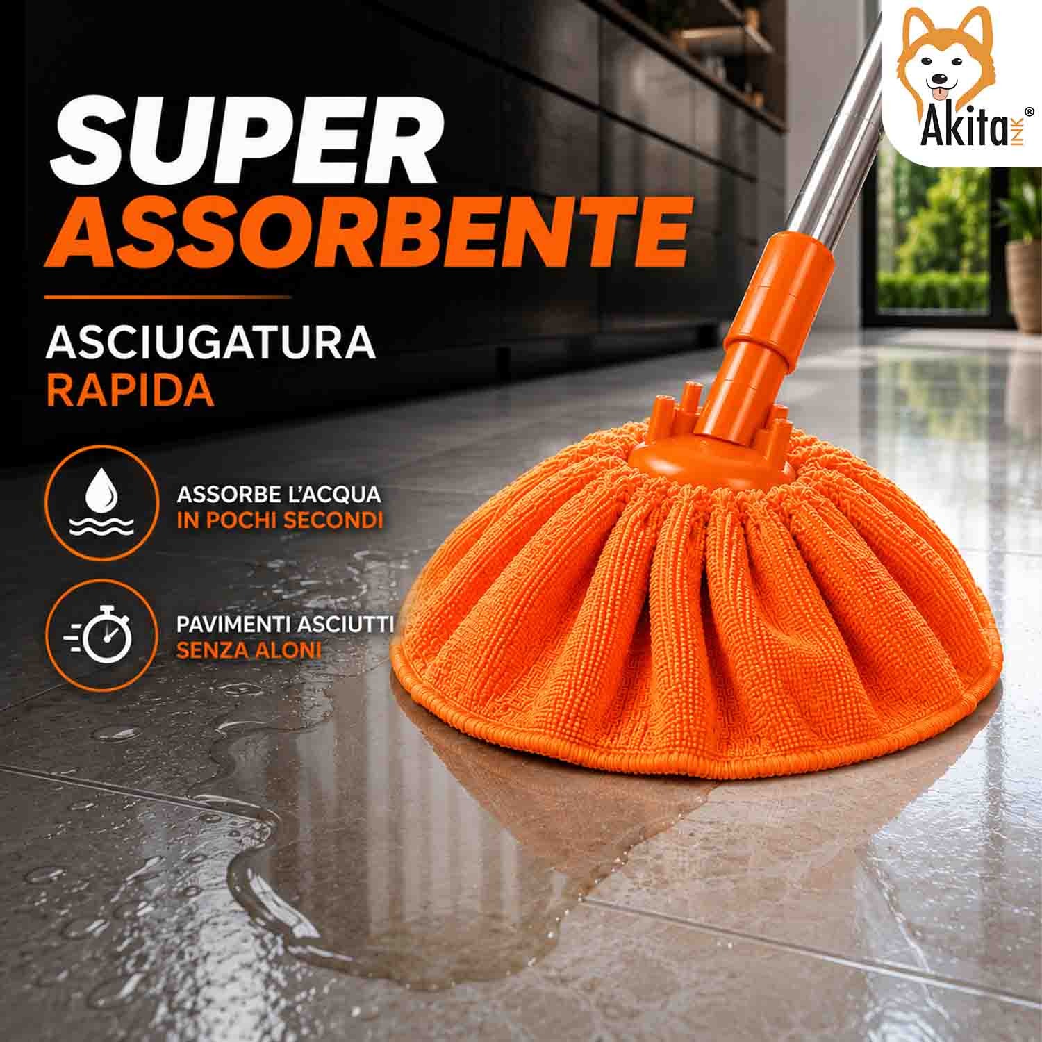 Set 3 Mop Gonnellina 150 g Colori Assortiti foto 5
