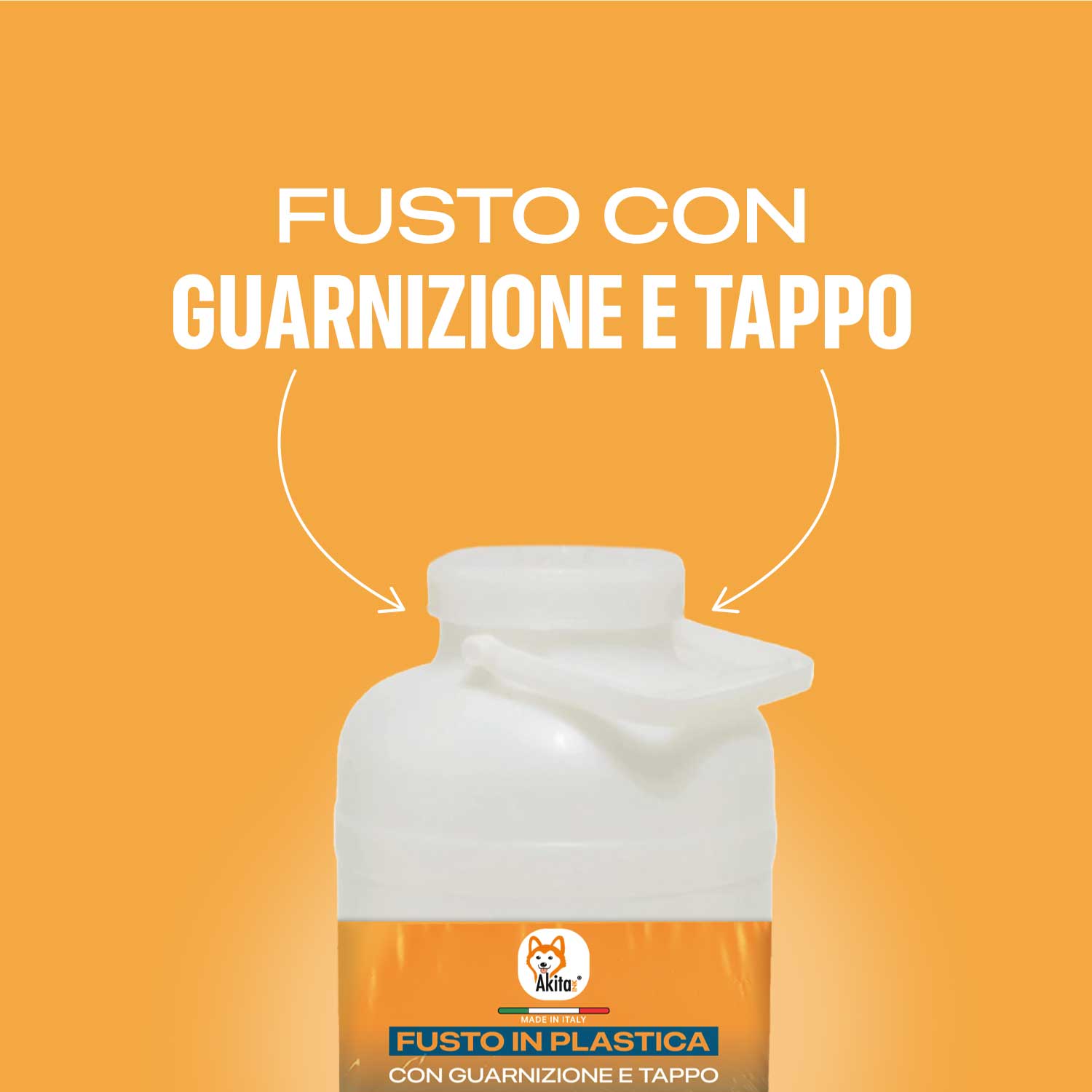 Fusto plastica 25 litri bocca larga con Guarnizione e Tappo foto 5