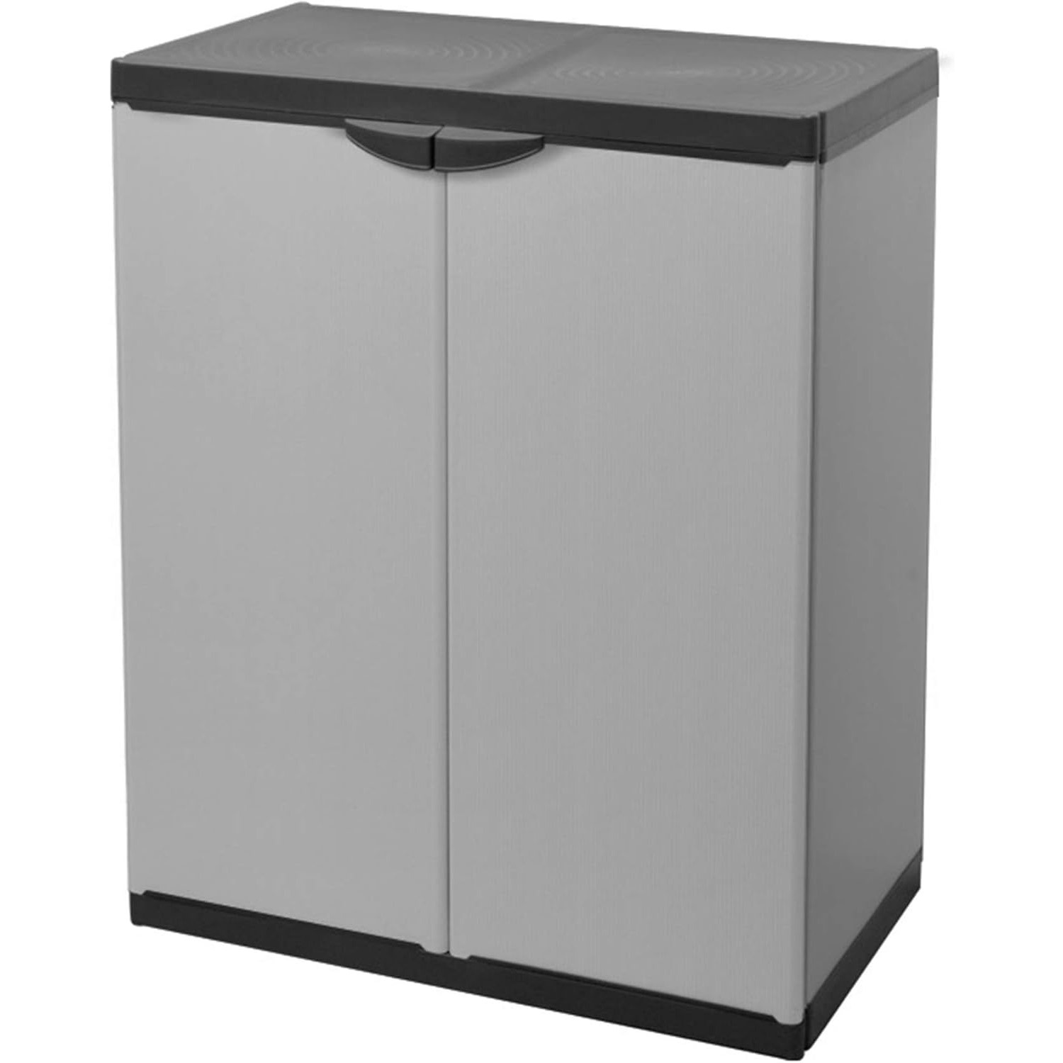 Mongardi armadio basso 2 ante pvc grigio 68x39,5x85 cm.