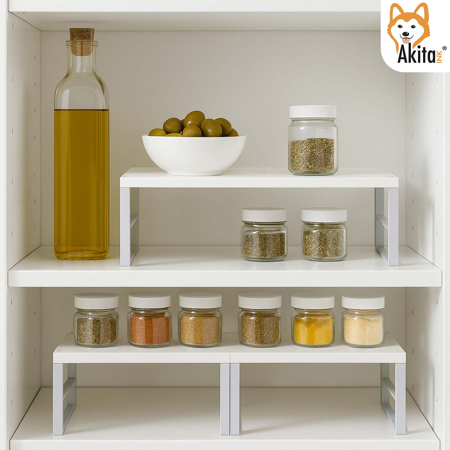 Akitaink Scaffale Portaspezie Set 3 Pz Organizzatori Cucina foto 3