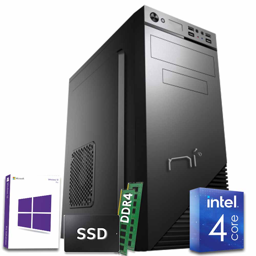 Pc Desktop Windows 10 con licenza Intel quad core 16gb ram DDR4 ssd 1 tb WiFi foto 2