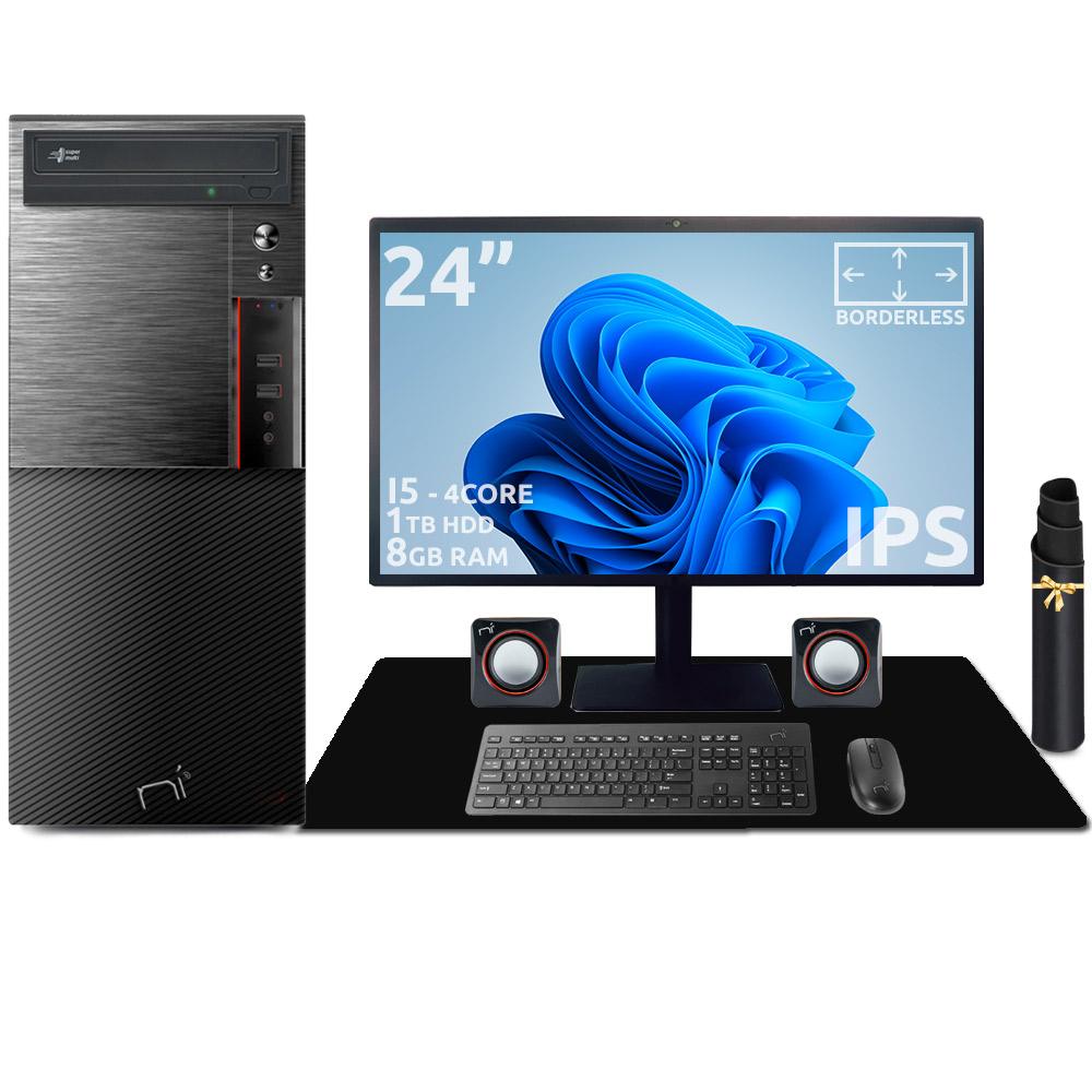 Kit Pc fisso Intel 8gb ram hdd 1tb monitor mouse tastiera altoparlanti  inclusi | Nonsoloinformatica Pc Desktop