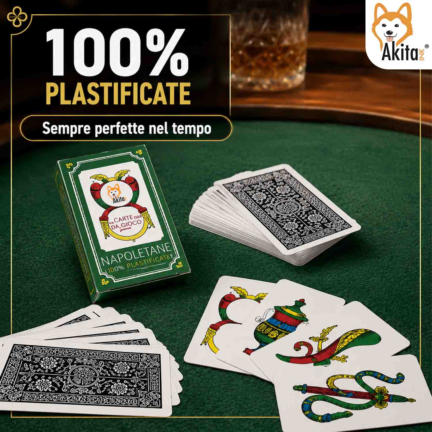 Akitaink 12 Mazzi Carte Napoletane Plastificate da Gioco foto 3