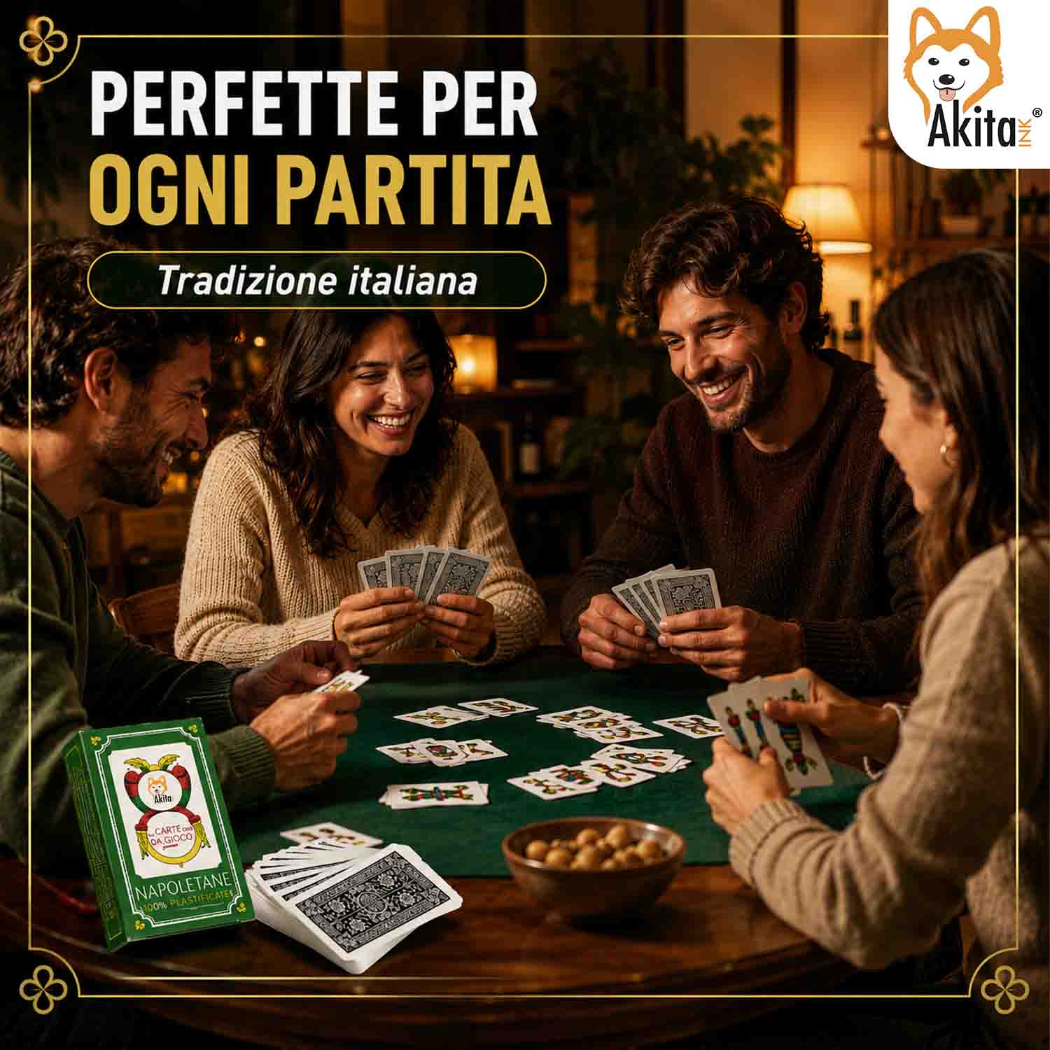 Akitaink 12 Mazzi Carte Napoletane Plastificate da Gioco foto 6