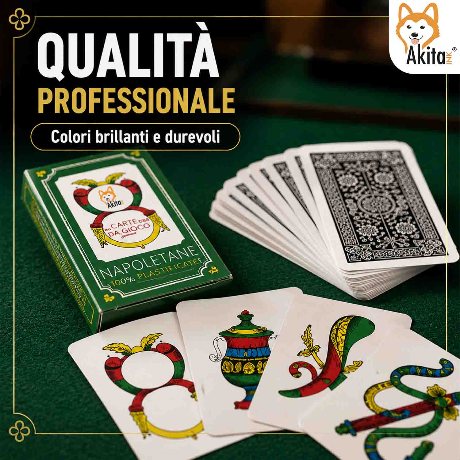 Akitaink 12 Mazzi Carte Napoletane Plastificate da Gioco foto 5