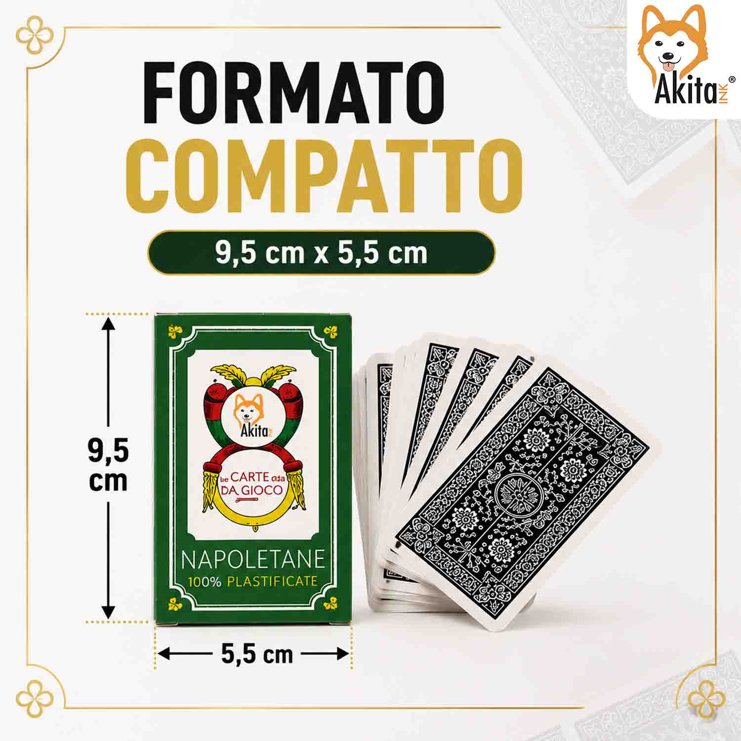 Akitaink 12 Mazzi Carte Napoletane Plastificate da Gioco foto 4