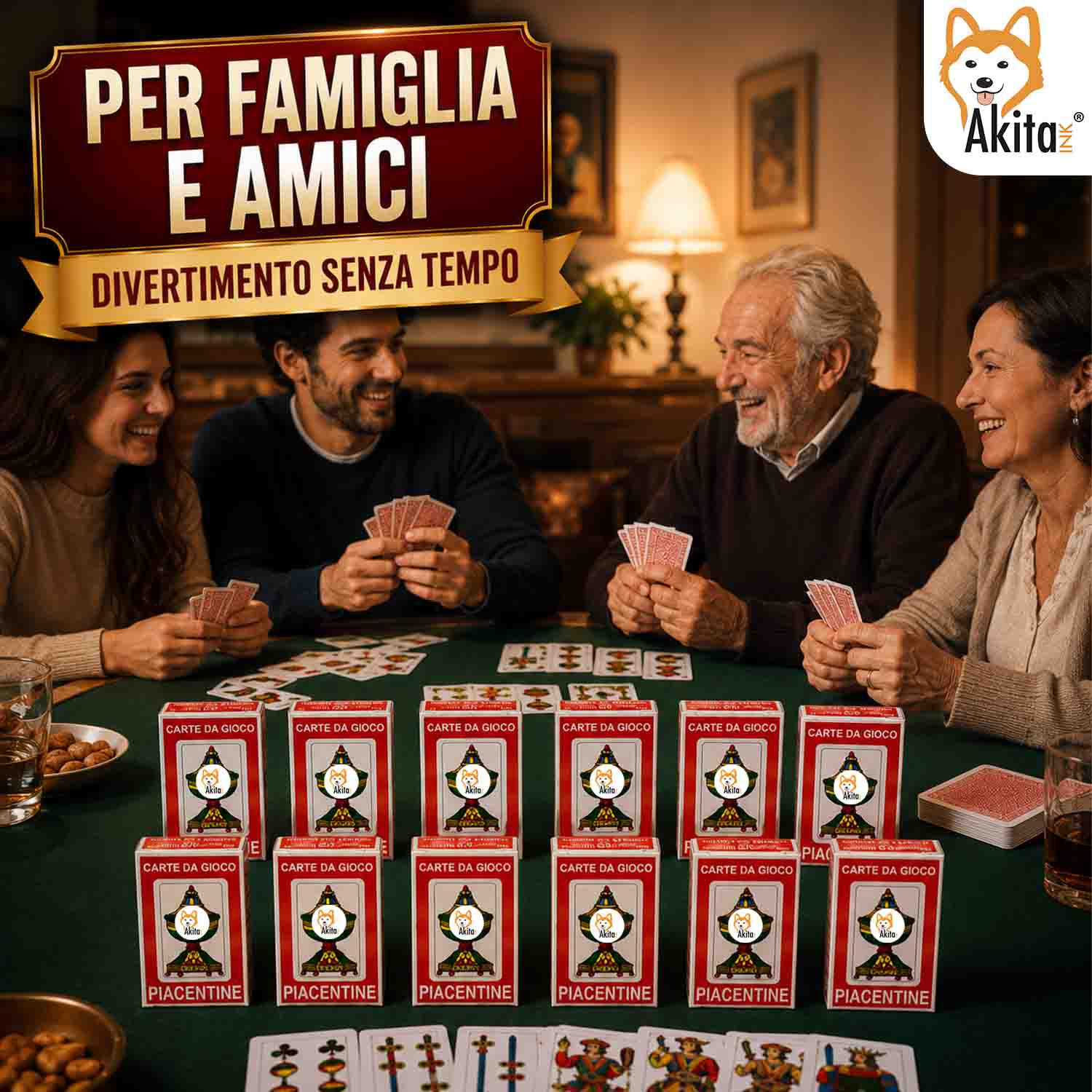 Akitaink 12 Mazzi Carte Piacentine Plastificate da Gioco foto 5