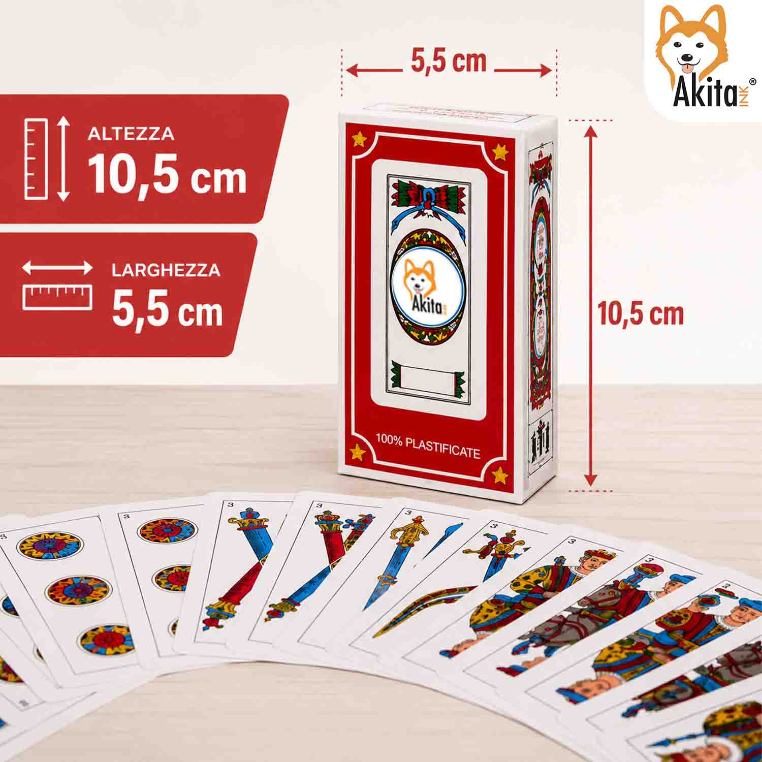 Akitaink 12 Mazzi Carte Trevisane Plastificate da Gioco foto 5