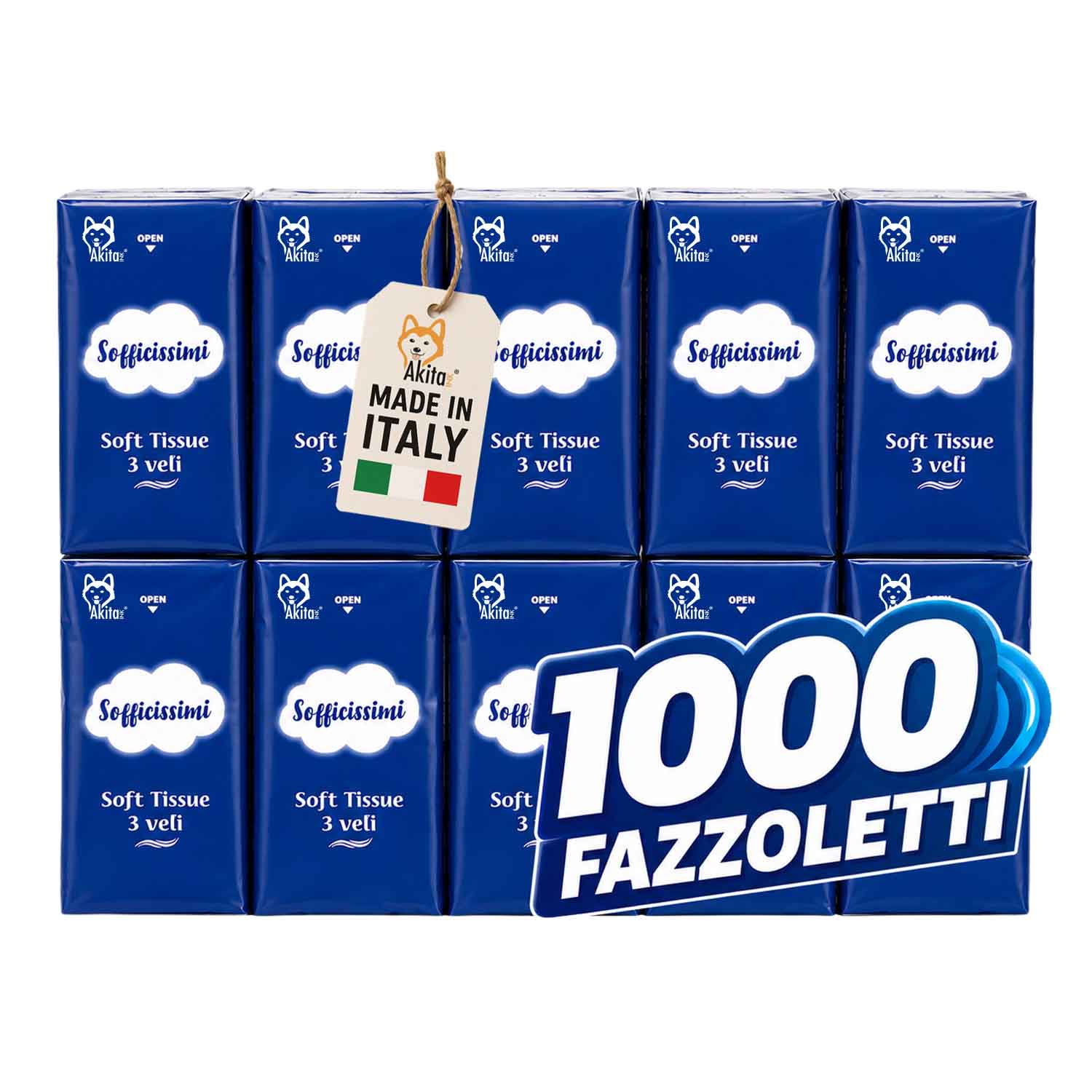 1000 Fazzoletti Soft Tissue 3 Veli Made in Italy foto 2