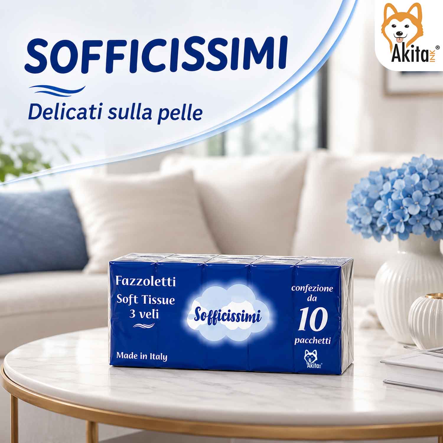 1000 Fazzoletti Soft Tissue 3 Veli Made in Italy foto 3