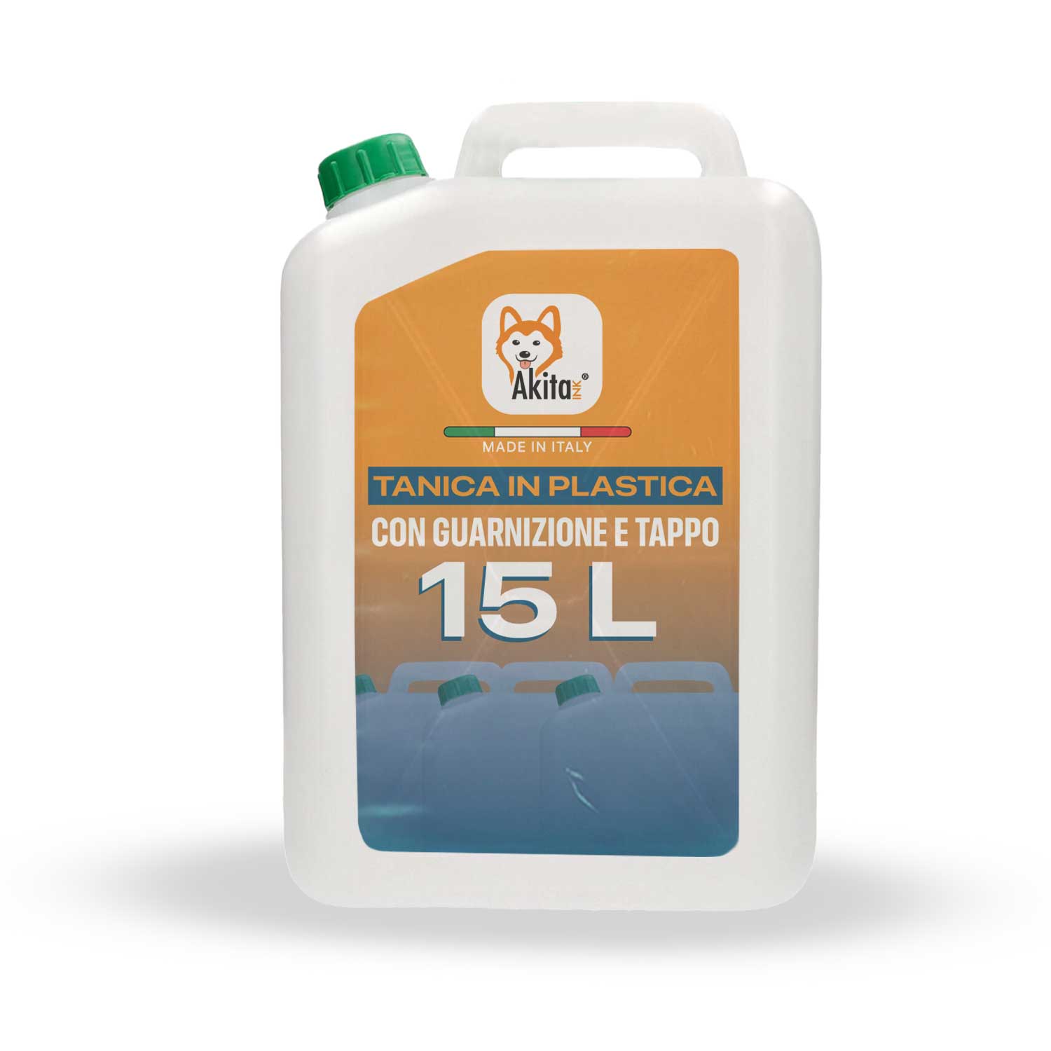 Tanica plastica 15 litri, Fusto con tappo ermetico e manico foto 2