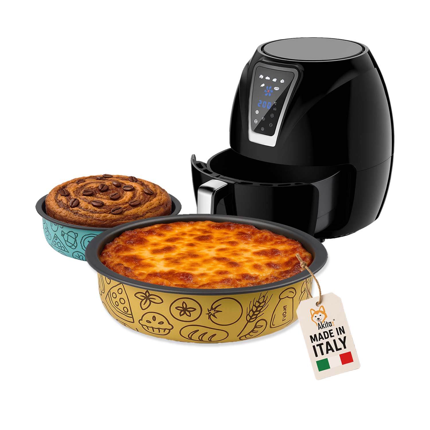 Teglia Conica 19 cm Antiaderente per Friggitrice ad Aria foto 2