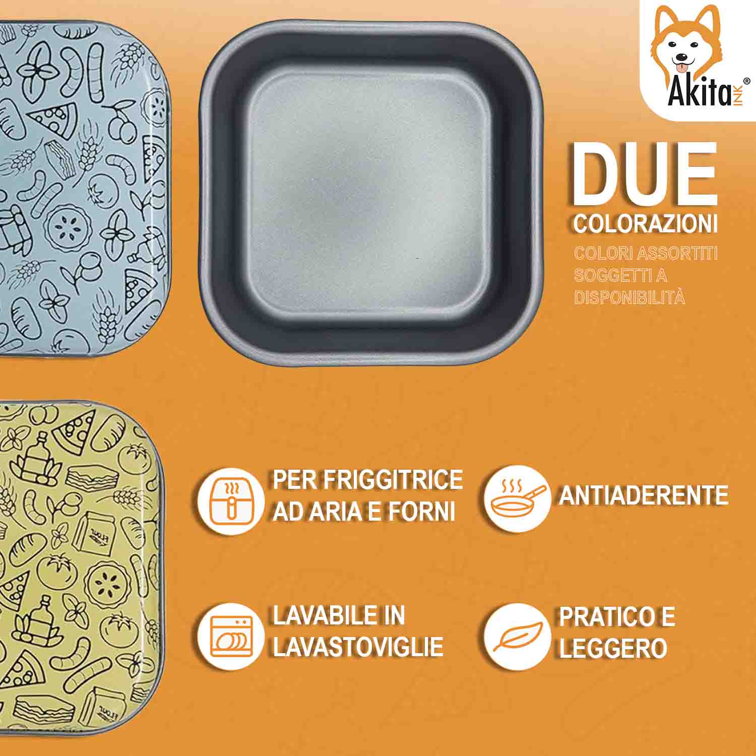 Teglia Quadrata 20,7x20,7 Antiaderente per Friggitrice ad Aria foto 5