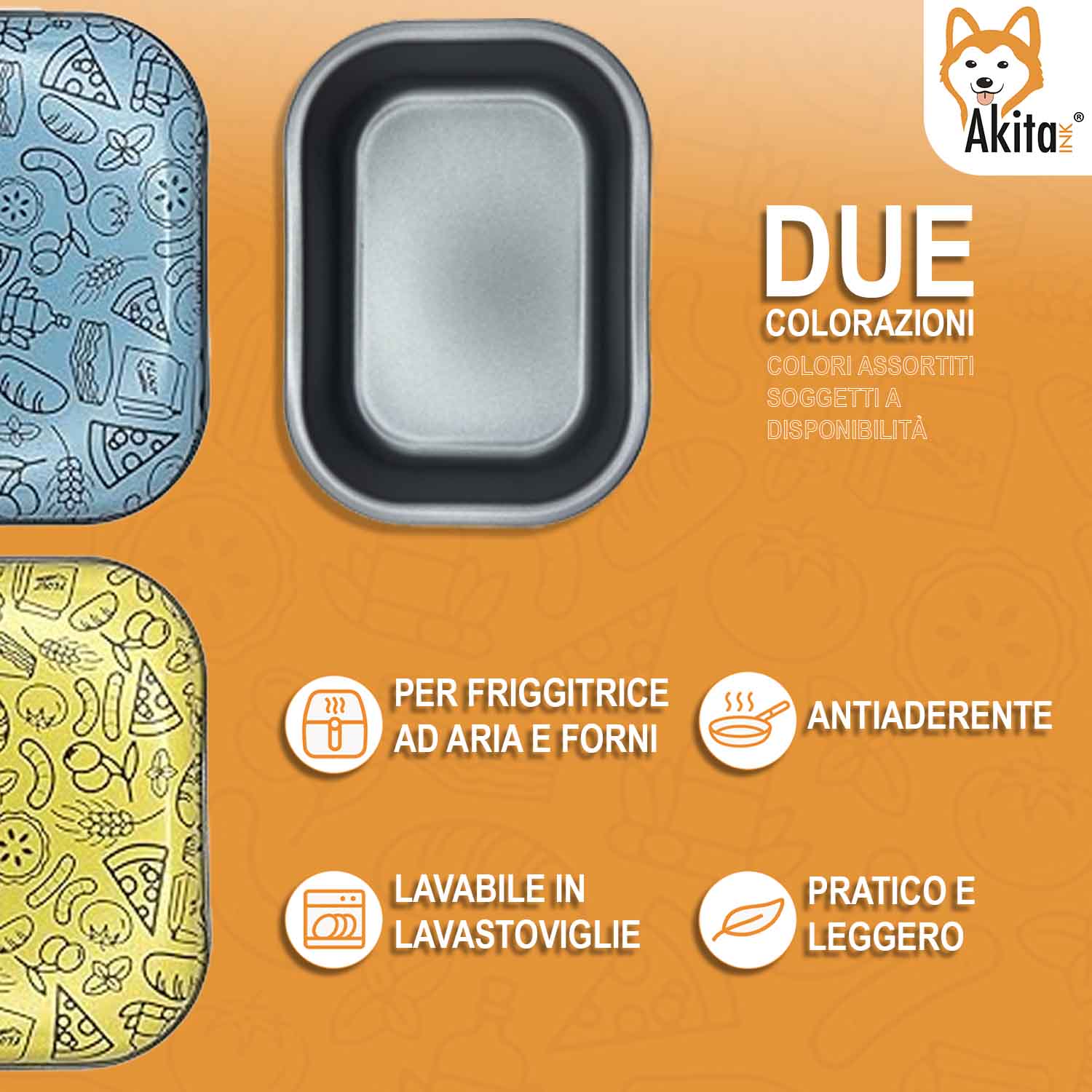 Teglia Rettangolare 22x16 cm Antiaderente per Friggitrice ad Aria foto 5