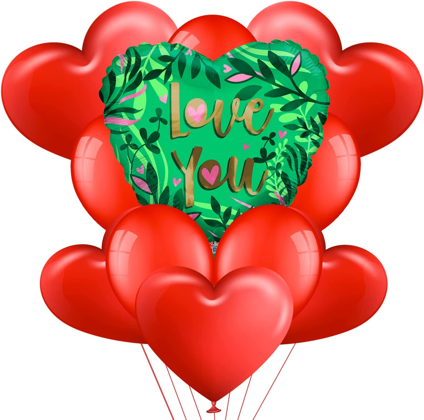 Palloncino Cuore Verde Foresta I Love You 18