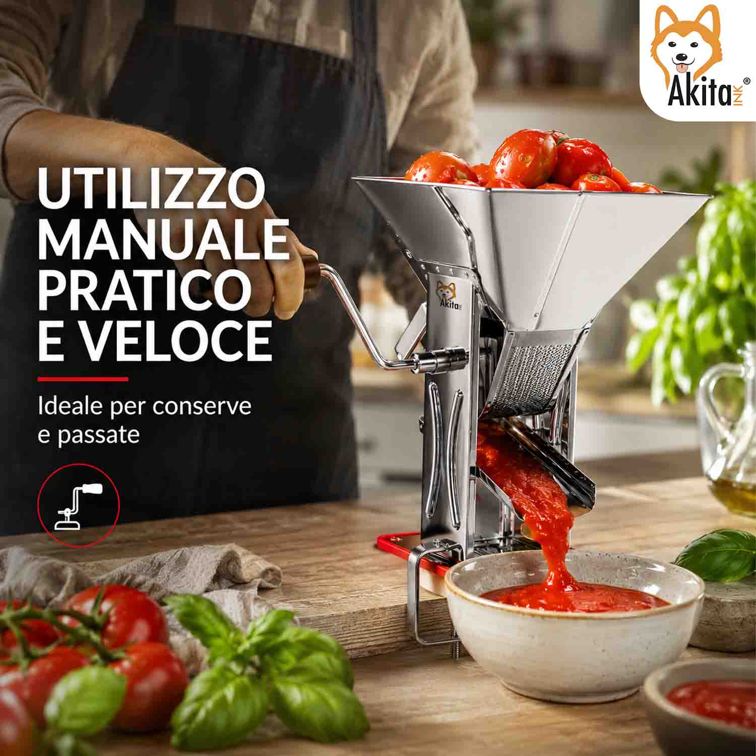 Spremipomodoro Acciaio Inox con Morsetto 17x22,5x30 cm foto 5