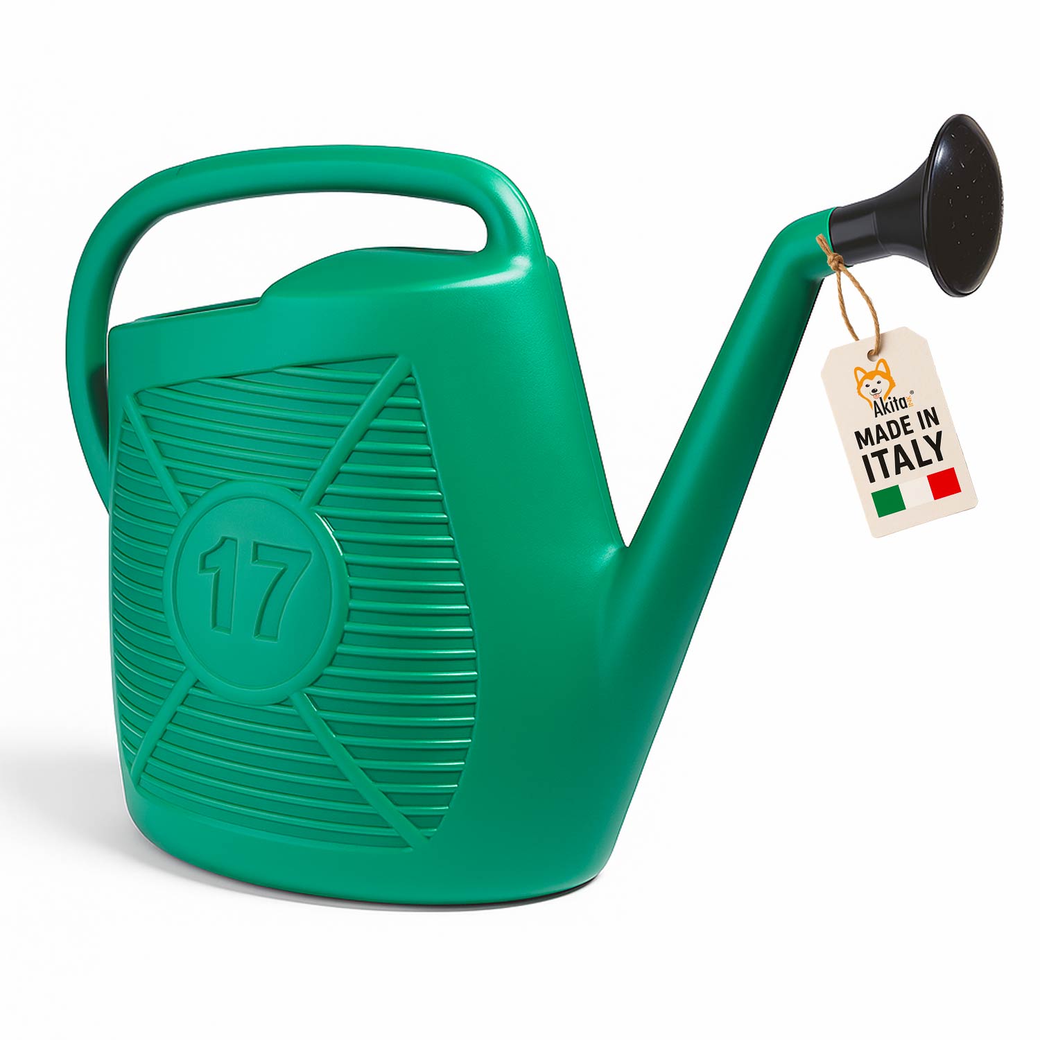 Annaffiatoio 17L Plastica Riciclata Verde per Giardinaggio foto 2