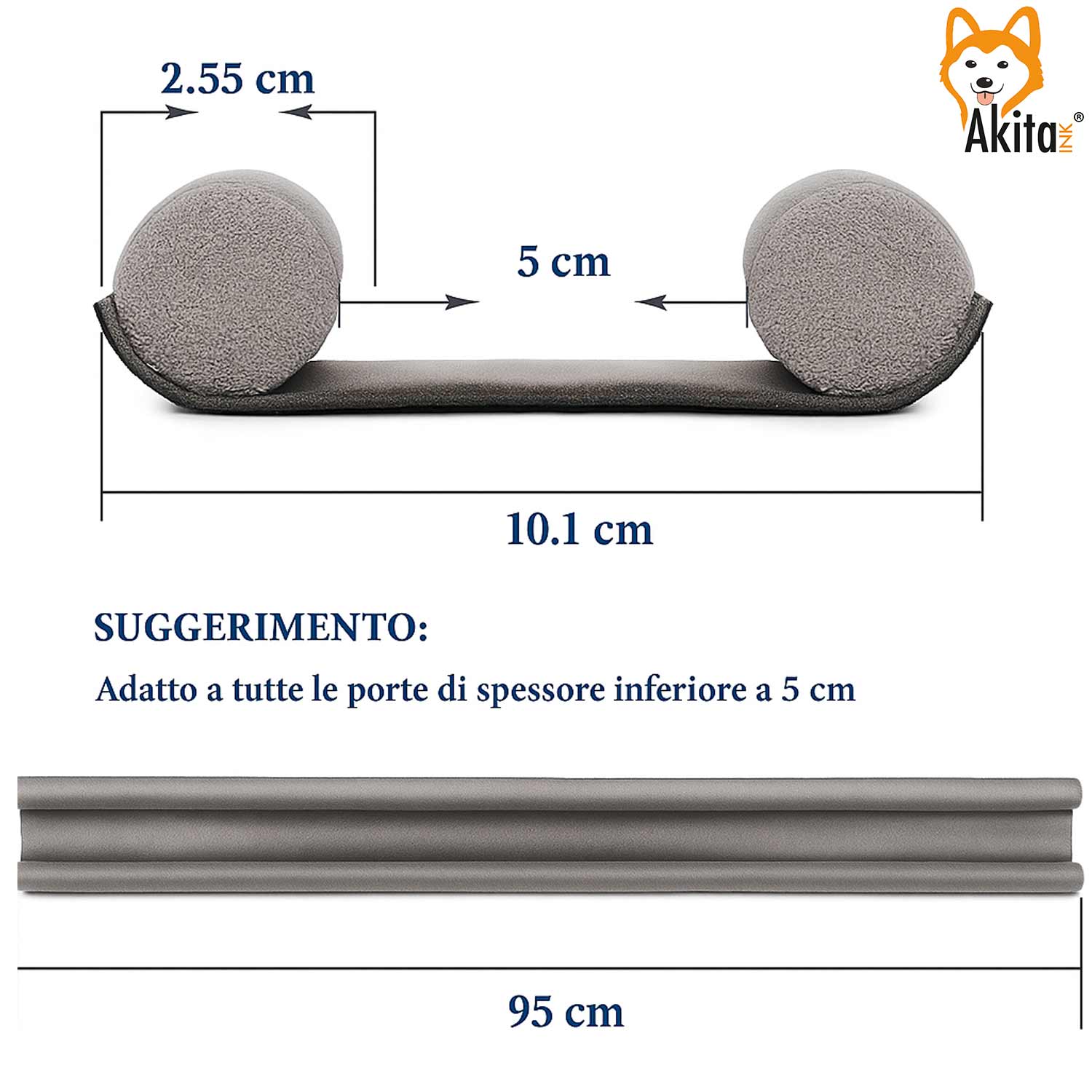Paraspifferi Sottoporta interna 95cm - 2 Pezzi Colori assortiti foto 3