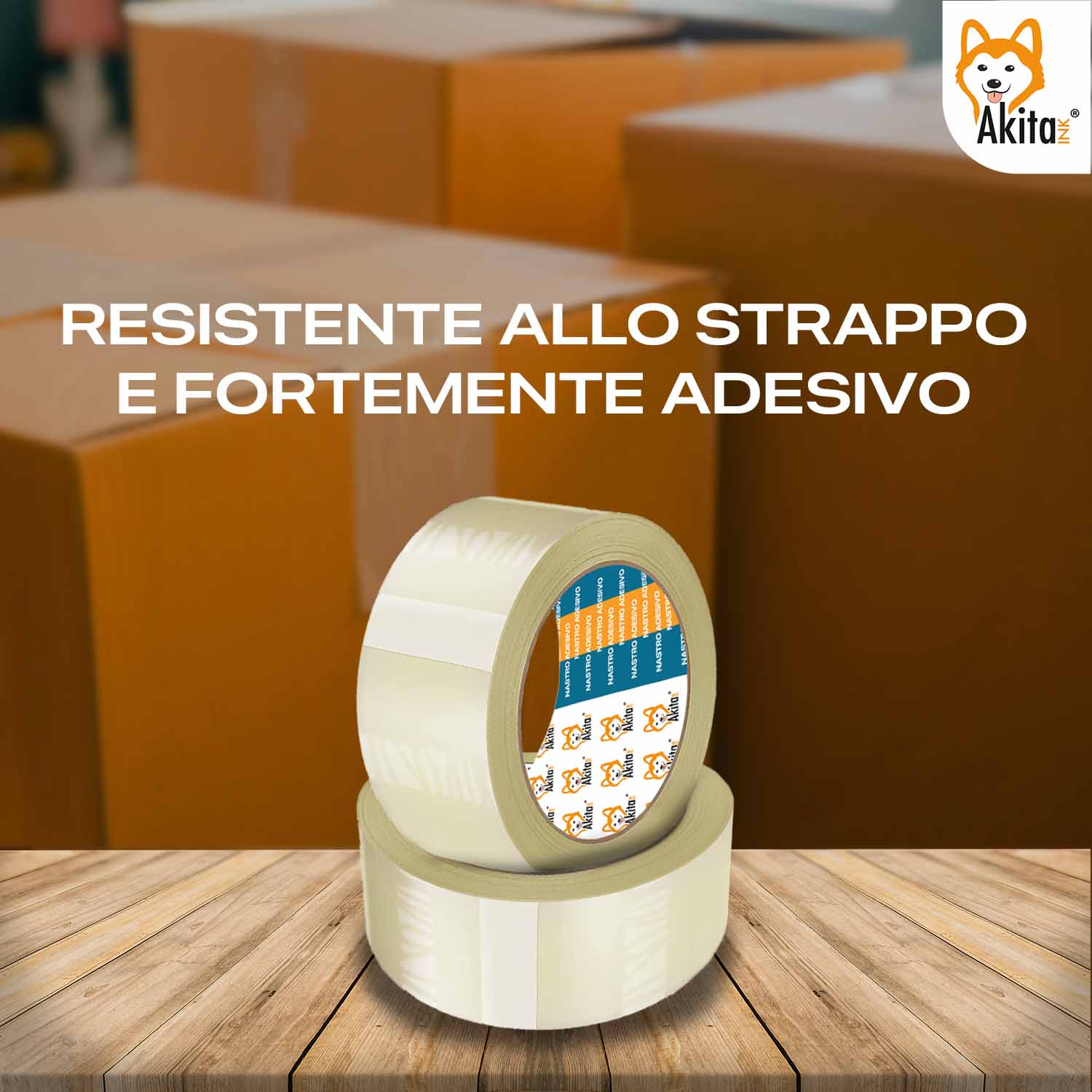 Akitaink 24 pz Nastro Adesivo Trasparente 50x66mt Silenzioso foto 5