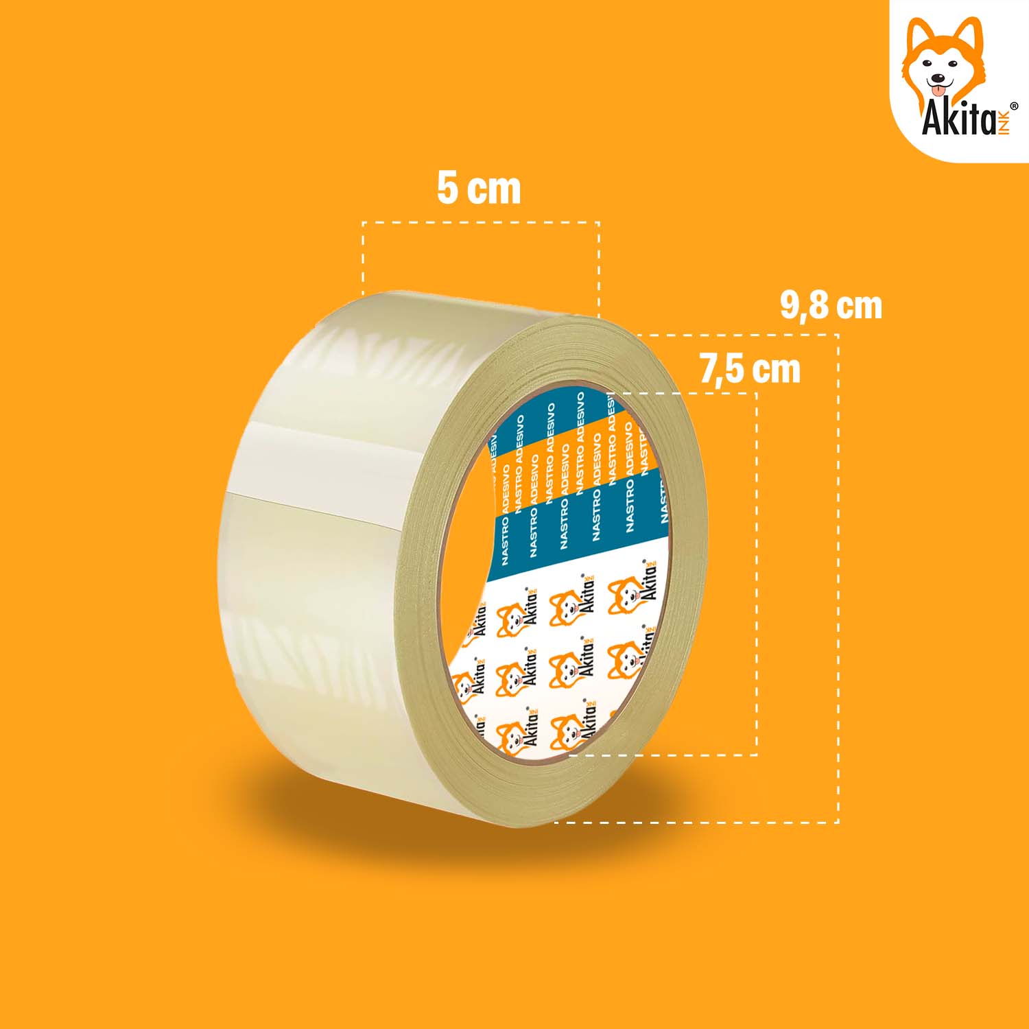 Akitaink 24 pz Nastro Adesivo Trasparente 50x66mt Silenzioso foto 3