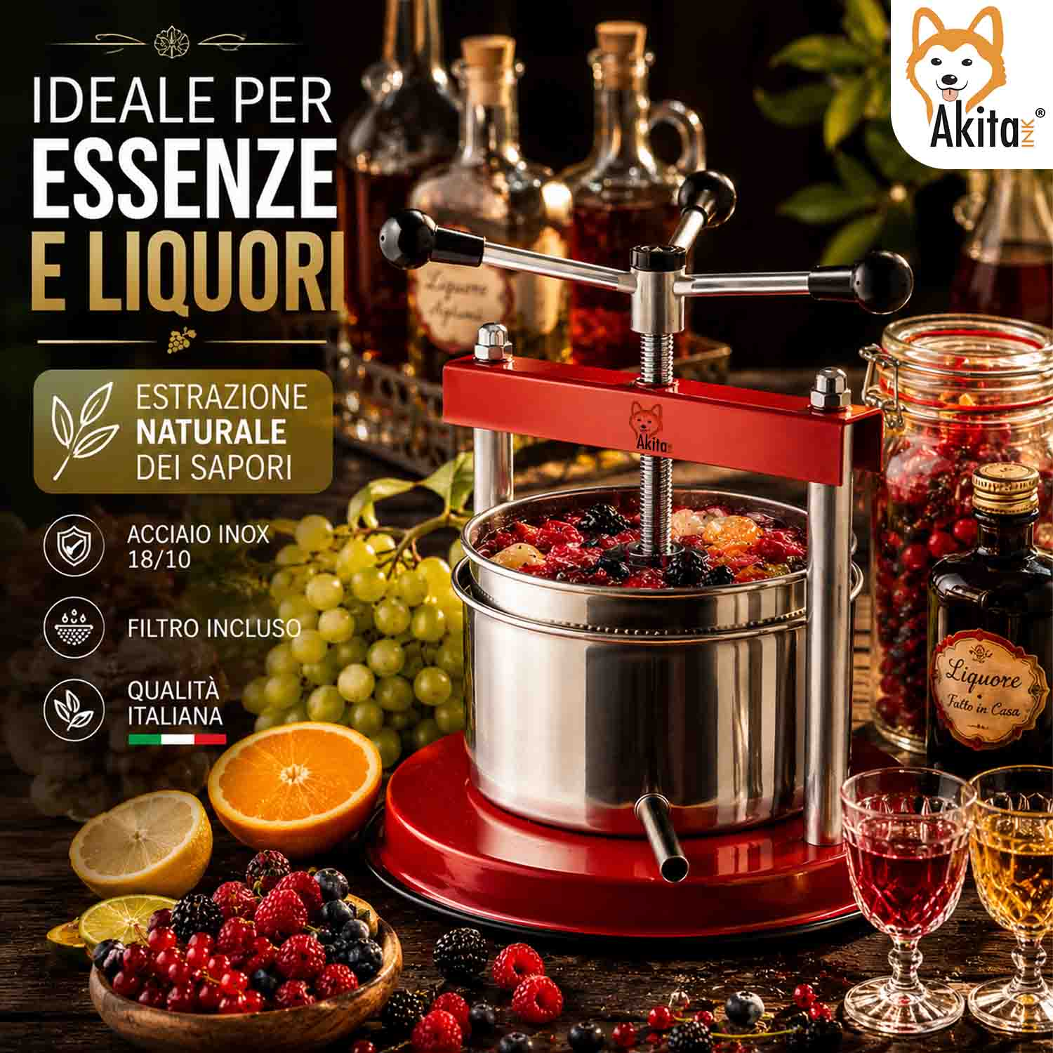 Torchietto Manuale Cucina 1,75 L con Filtro Inox 12 cm foto 4