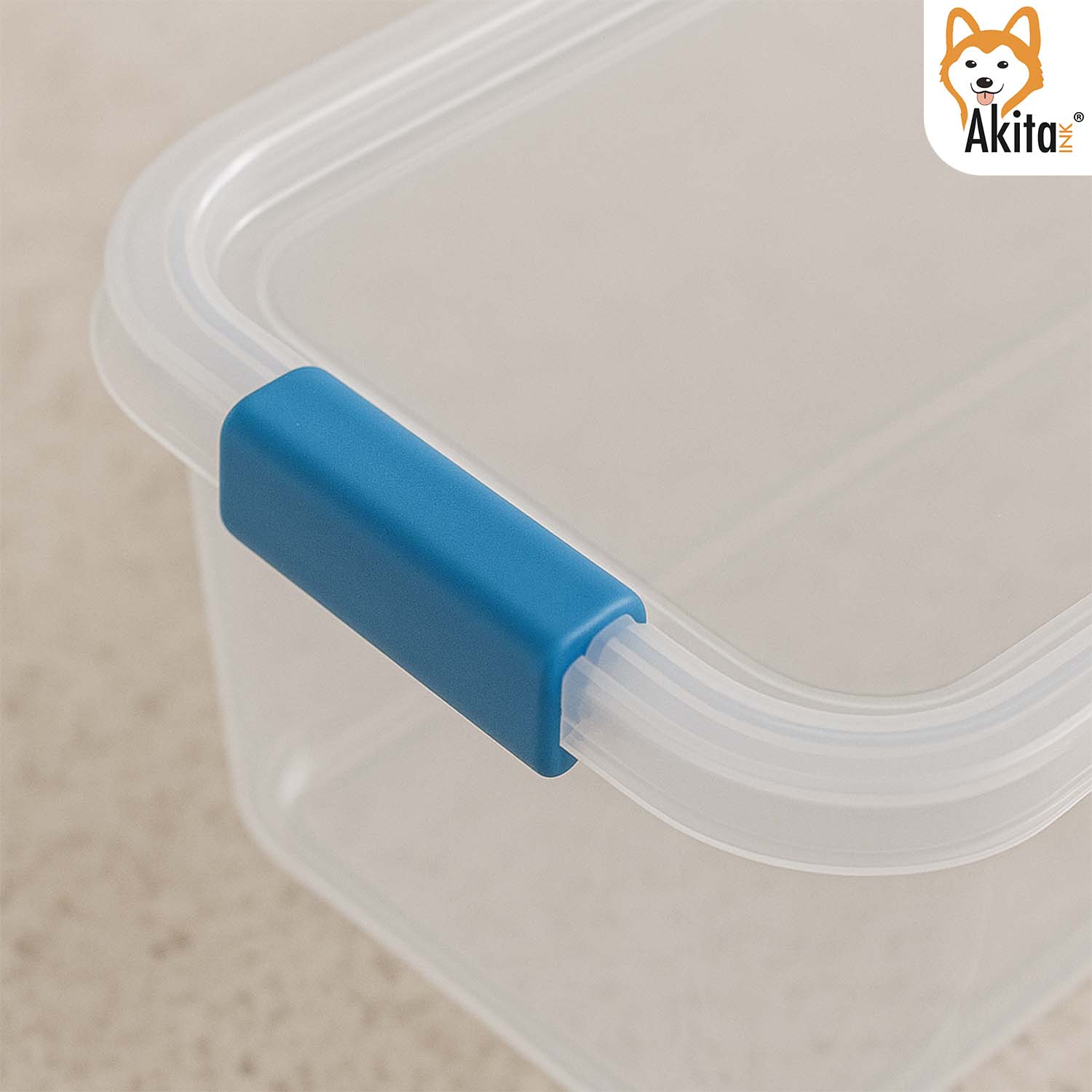 Set 4 Contenitori Plastica Trasparenti Akitaink con Clip foto 3