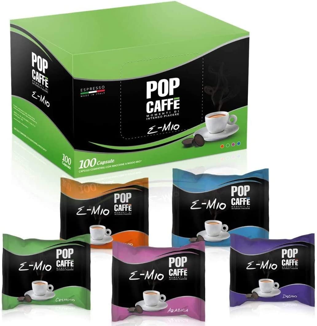 Caffe' Pop Capsule E-Mio Mix Arabico, Deca Compatibili A Modo Mio - 100  Pezzi - Nonsoloinformatica