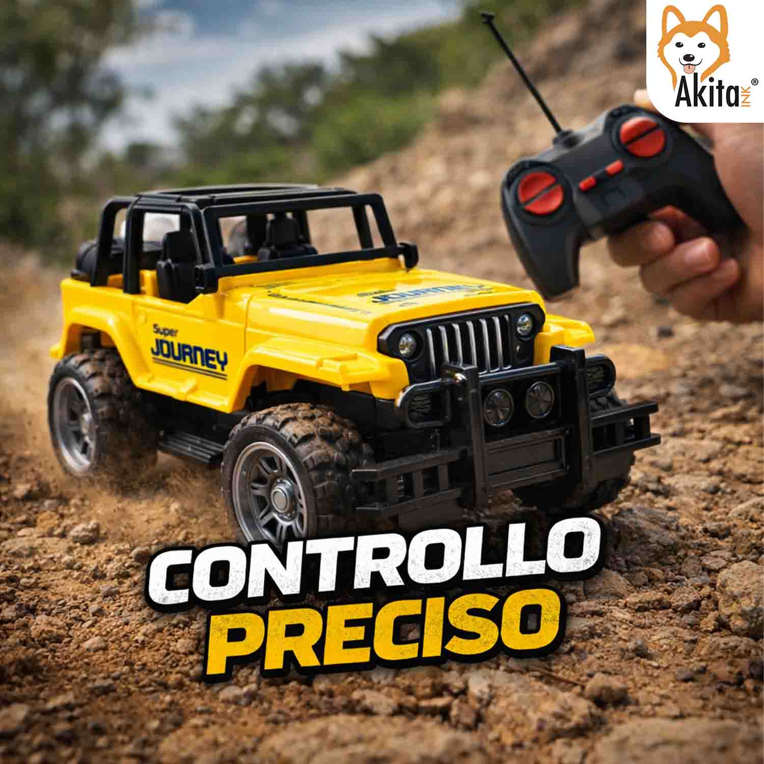 Akitaink Fuoristrada Radiocomandato Auto RC Avanti/Indietro 3+ foto 3