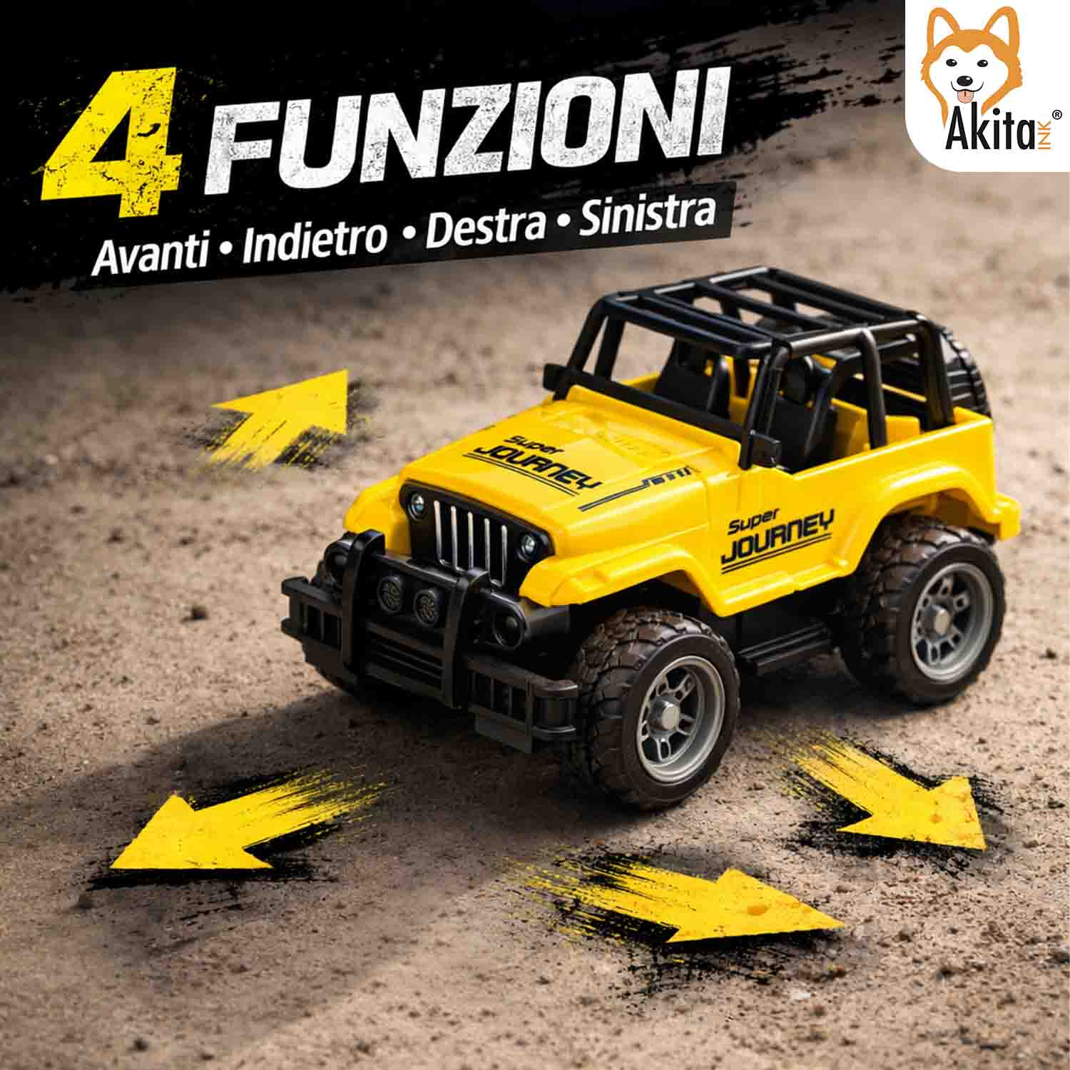 Akitaink Fuoristrada Radiocomandato Auto RC Avanti/Indietro 3+ foto 4