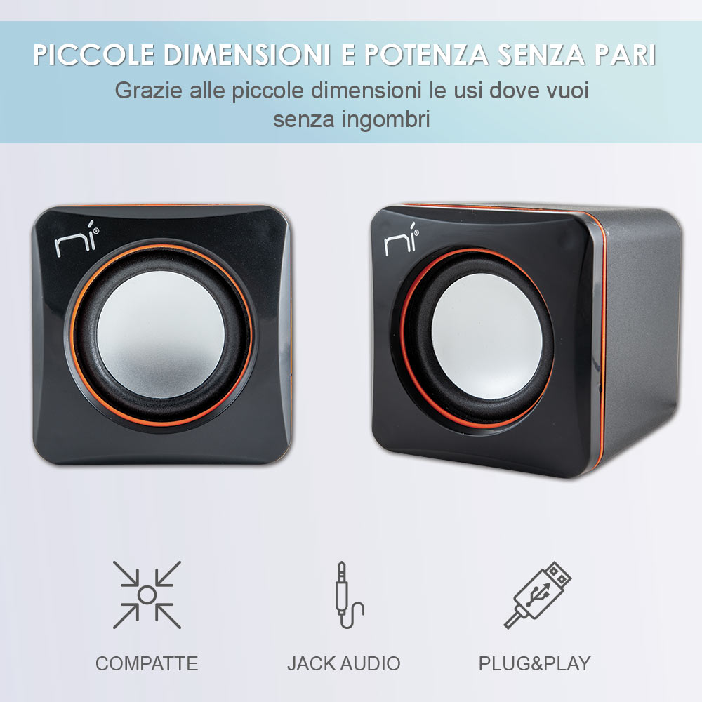 Casse per pc usb altoparlanti con suono dinamico con jack da 3,5 mm