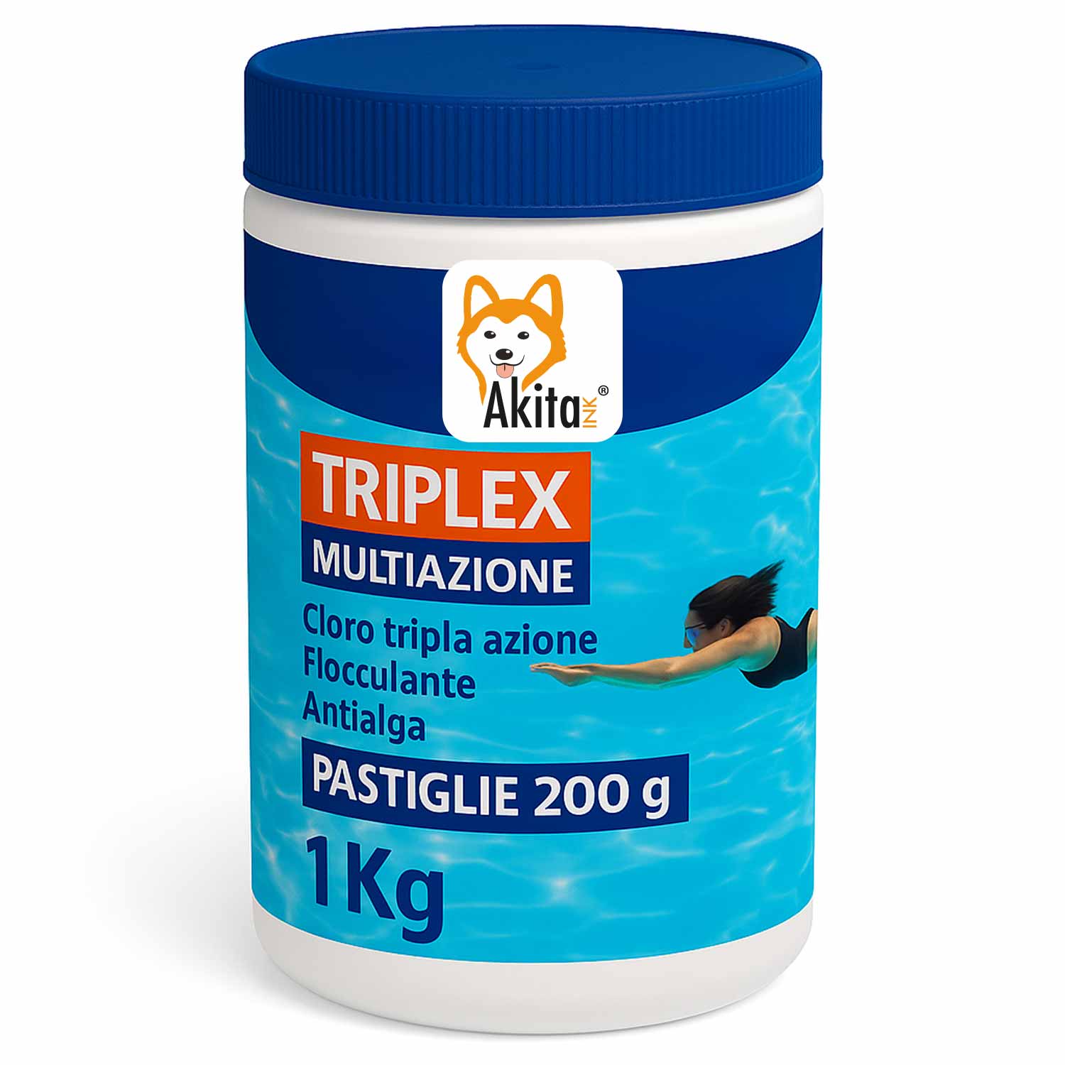 Triplex piscina multiazione 1kg pastiglie 200 gr cloro 3 in 1 foto 2