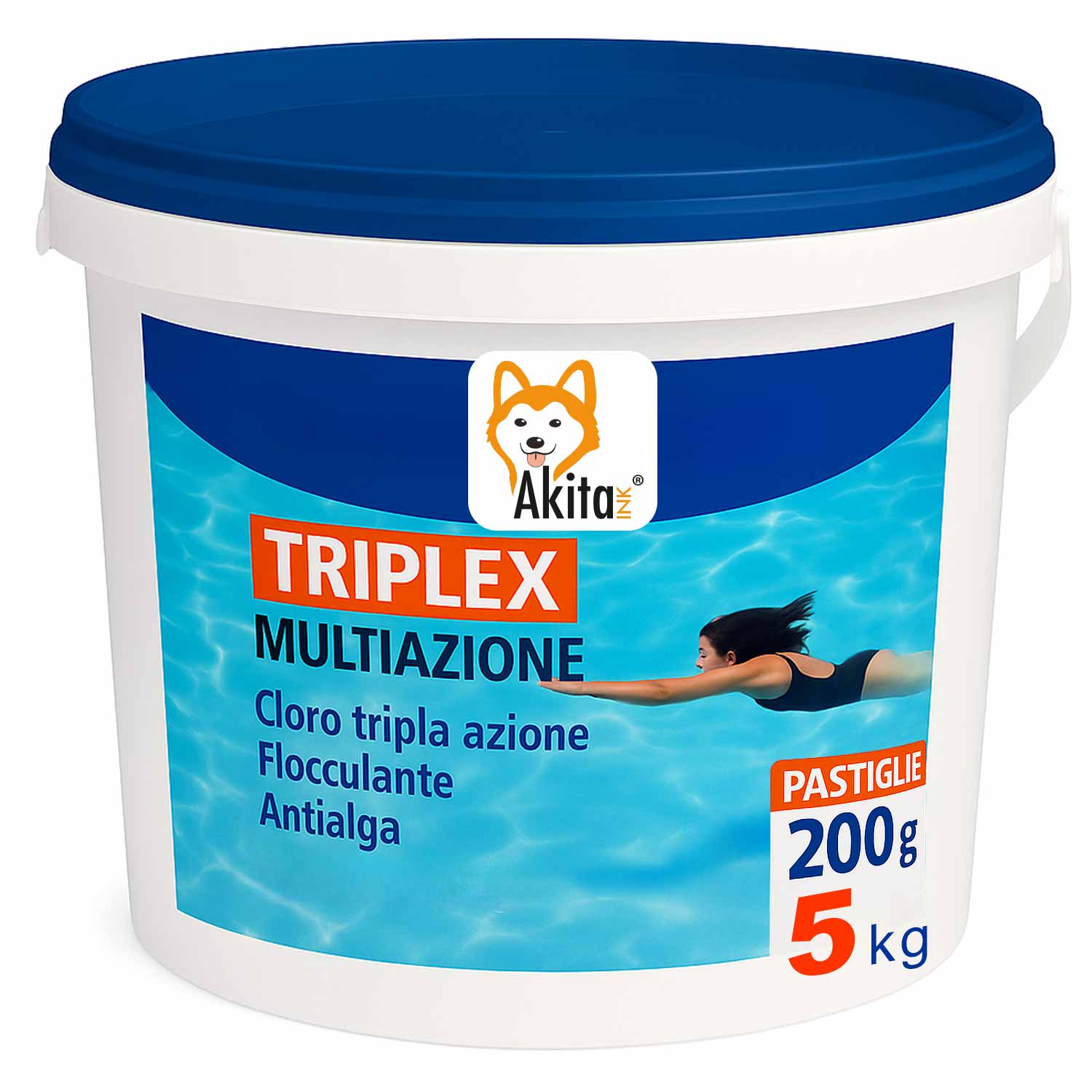 Triplex piscina multiazione 5kg pastiglie 200 gr cloro 3 in 1 foto 2