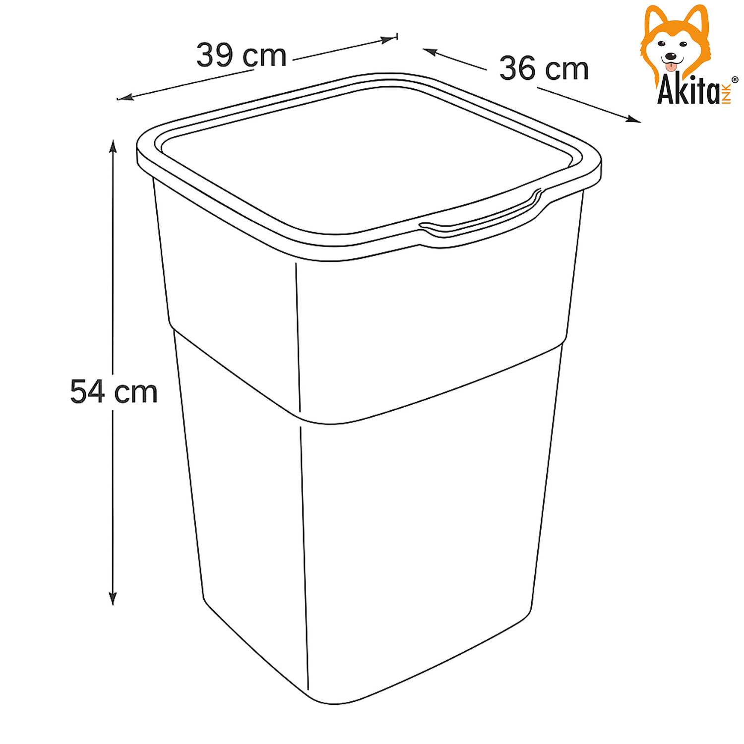 Pattumiera 3 Scomparti 50L per Raccolta Differenziata AKIECO3 foto 4