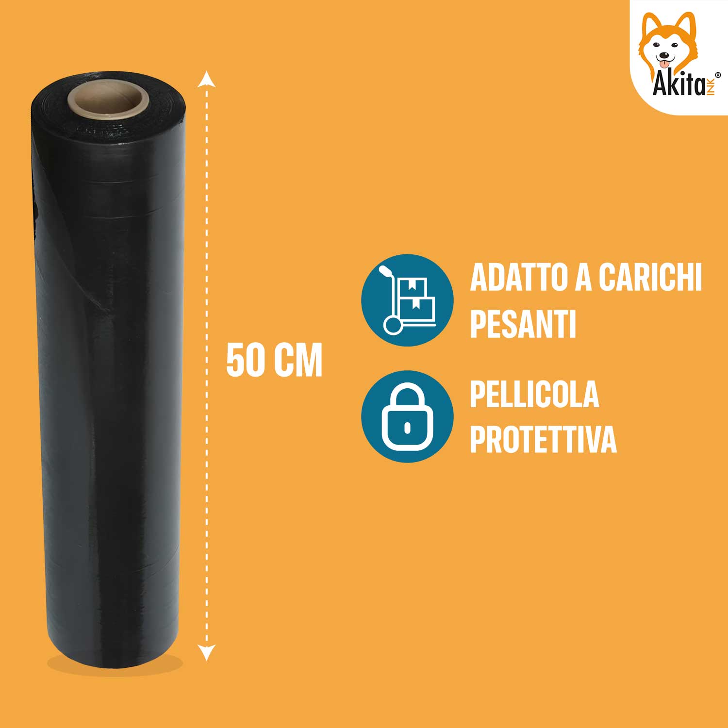 6 PZ Film Estensibile Nero Multiuso per Spedizioni e Traslochi 2,7 KG foto 4