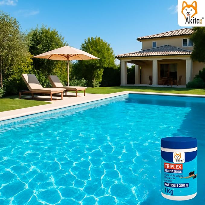 Triplex 3 in 1 Marten 1 kg - Cloro, Antialga, Flocculante foto 3