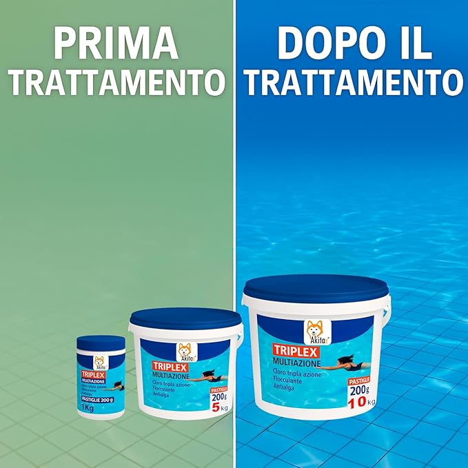 Triplex 3 in 1 Marten 1 kg - Cloro, Antialga, Flocculante foto 6
