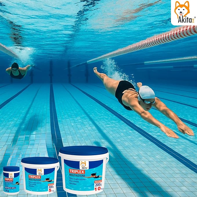 Triplex 3 in 1 Marten 1 kg - Cloro, Antialga, Flocculante foto 4