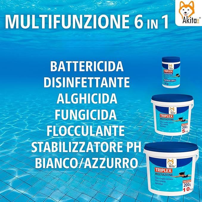 Triplex 3 in 1 Marten 1 kg - Cloro, Antialga, Flocculante foto 5