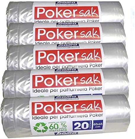 5 Bama Sacchi da 20 sacchi per PATTUMIERA Poker Sacco Raccolta DIFFERENZIATA foto 2