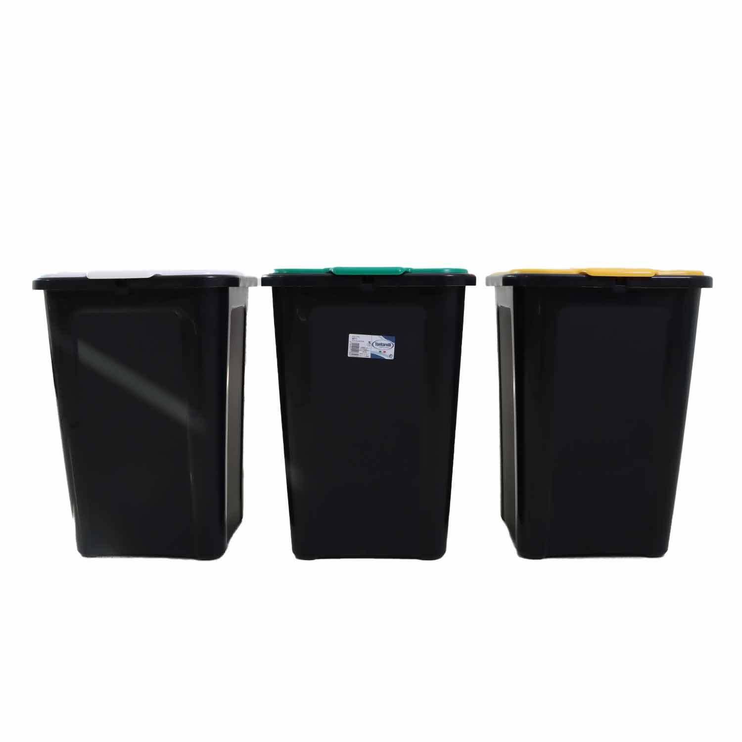 Tris pattumiere e bidoni 44L salvaspazio raccolta differenziata foto 6