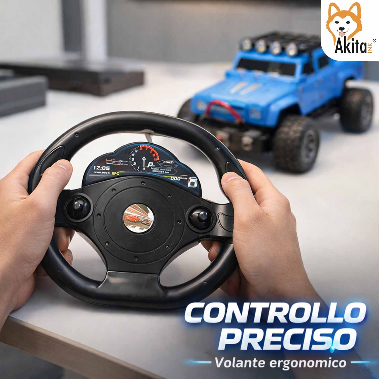 Akitaink Fuoristrada Radiocomandato Auto RC Avanti/Indietro 6+ foto 4