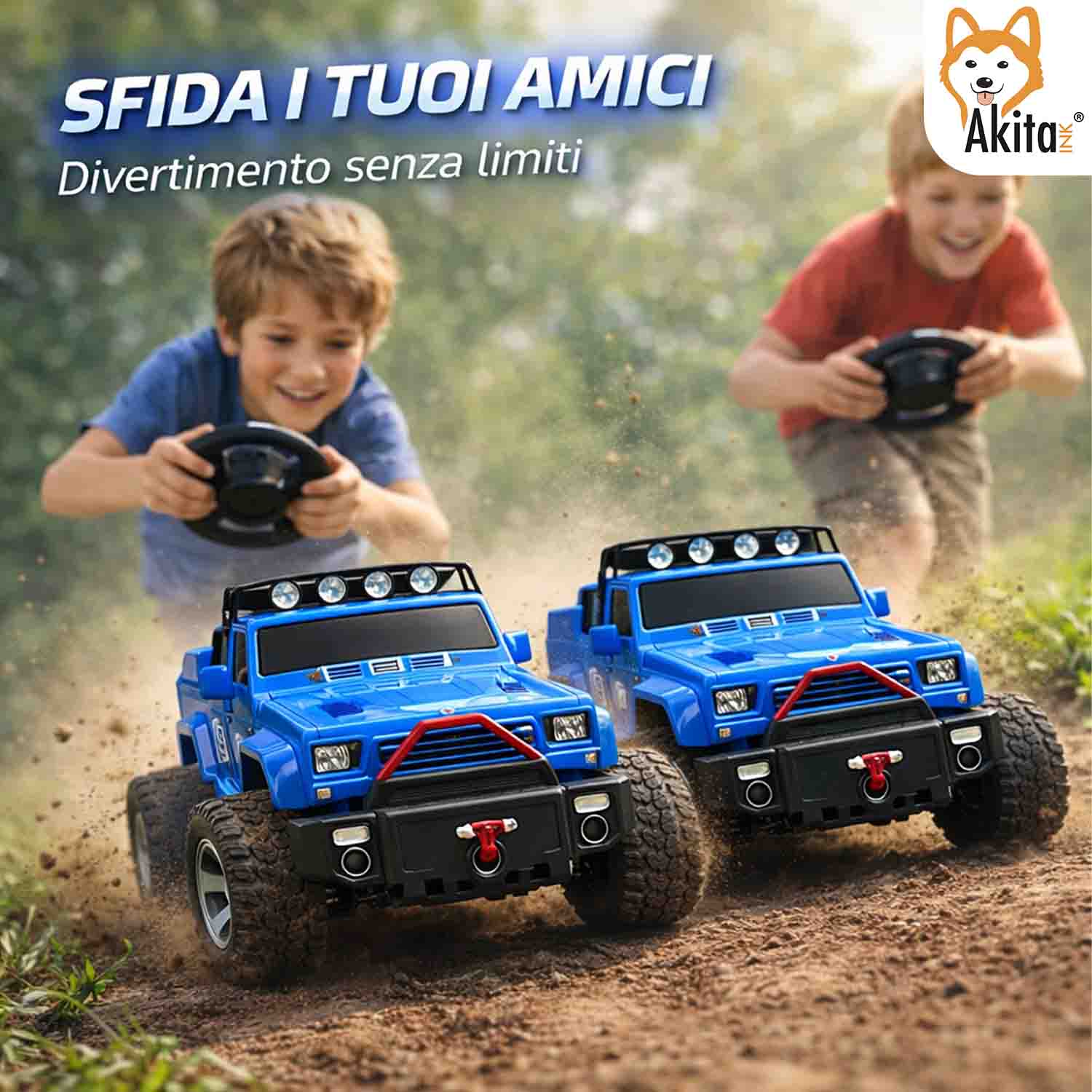 Akitaink Fuoristrada Radiocomandato Auto RC Avanti/Indietro 6+ foto 6