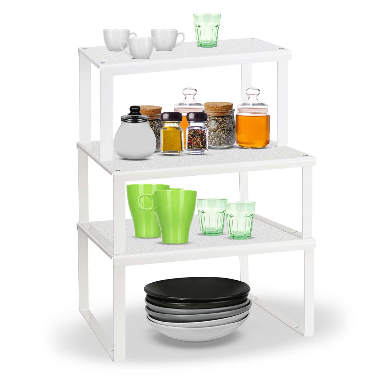 Akitaink Scaffale Portaspezie, Set Organizzatori da Cucina Scaffali KIT 3 PZ foto 2