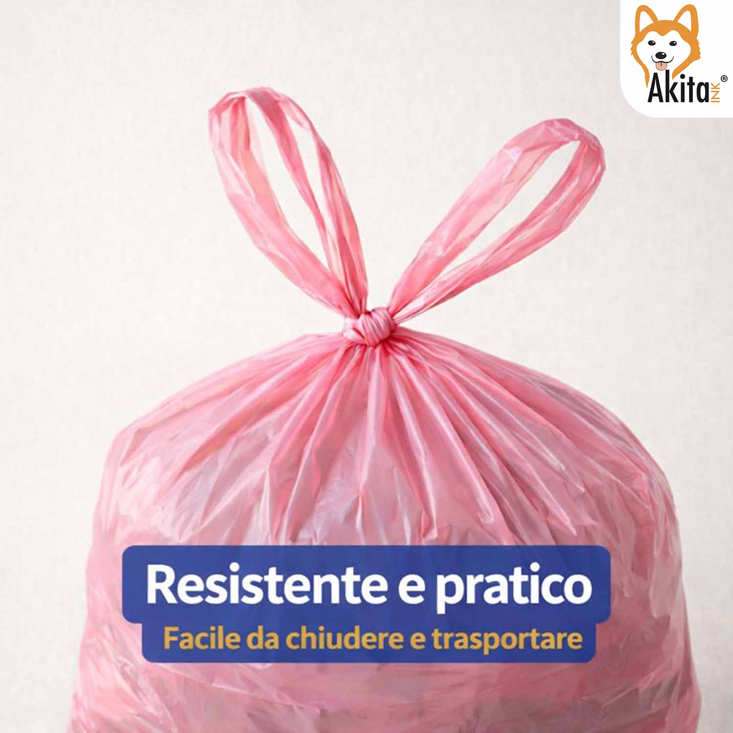 120 Sacchi Nettezza Antiforo Con Manici 40x55 cm Rosa foto 4