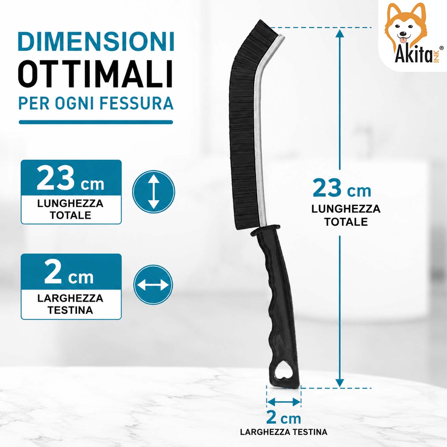 Set 4 Spazzole Pulizia Fessure Setole Dure Multifunzione foto 3