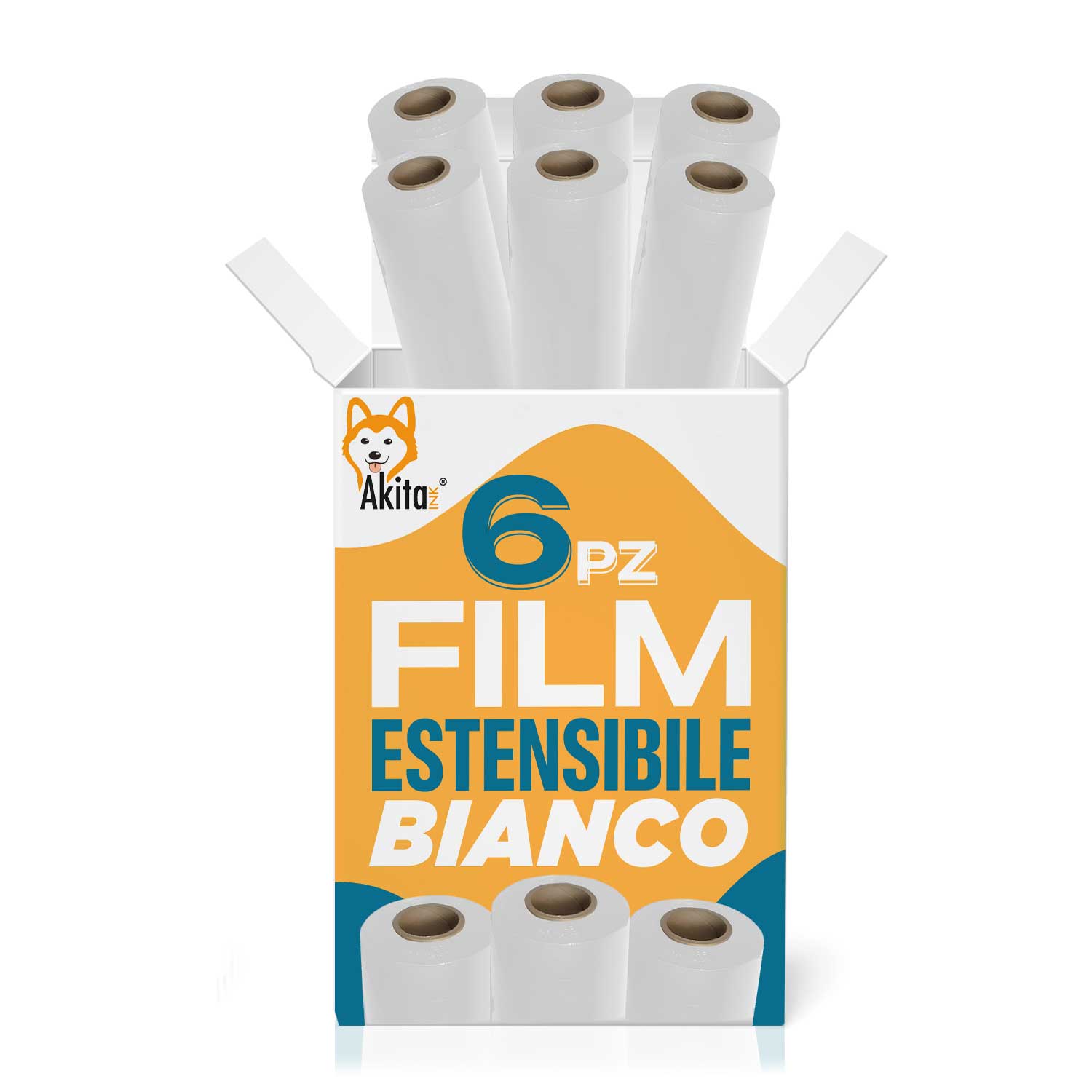 6 PZ Film Estensibile Multiuso per Spedizioni e Traslochi 3 KG  | BIANCO foto 2