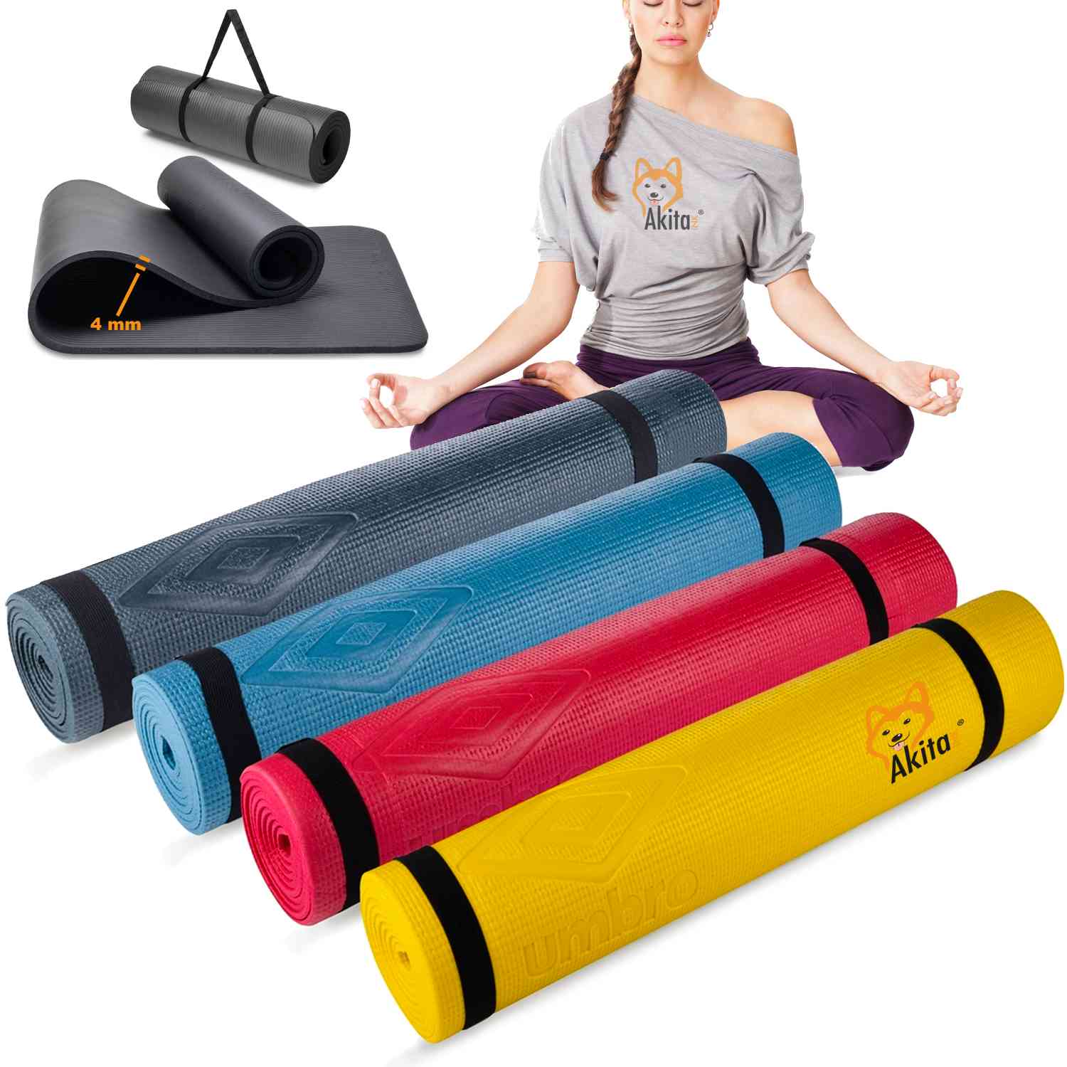 Stante tappetino yoga e fitness 4ass umbro yoga and fitness mat 4as	.